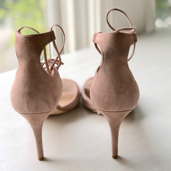 ✨HP!✨ New DVF Pink Suede Strappy Heels 📸 Sample - Picture 6 of 8